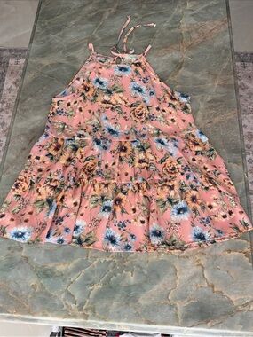 Chenault Pink Floral Tiered Tank Top